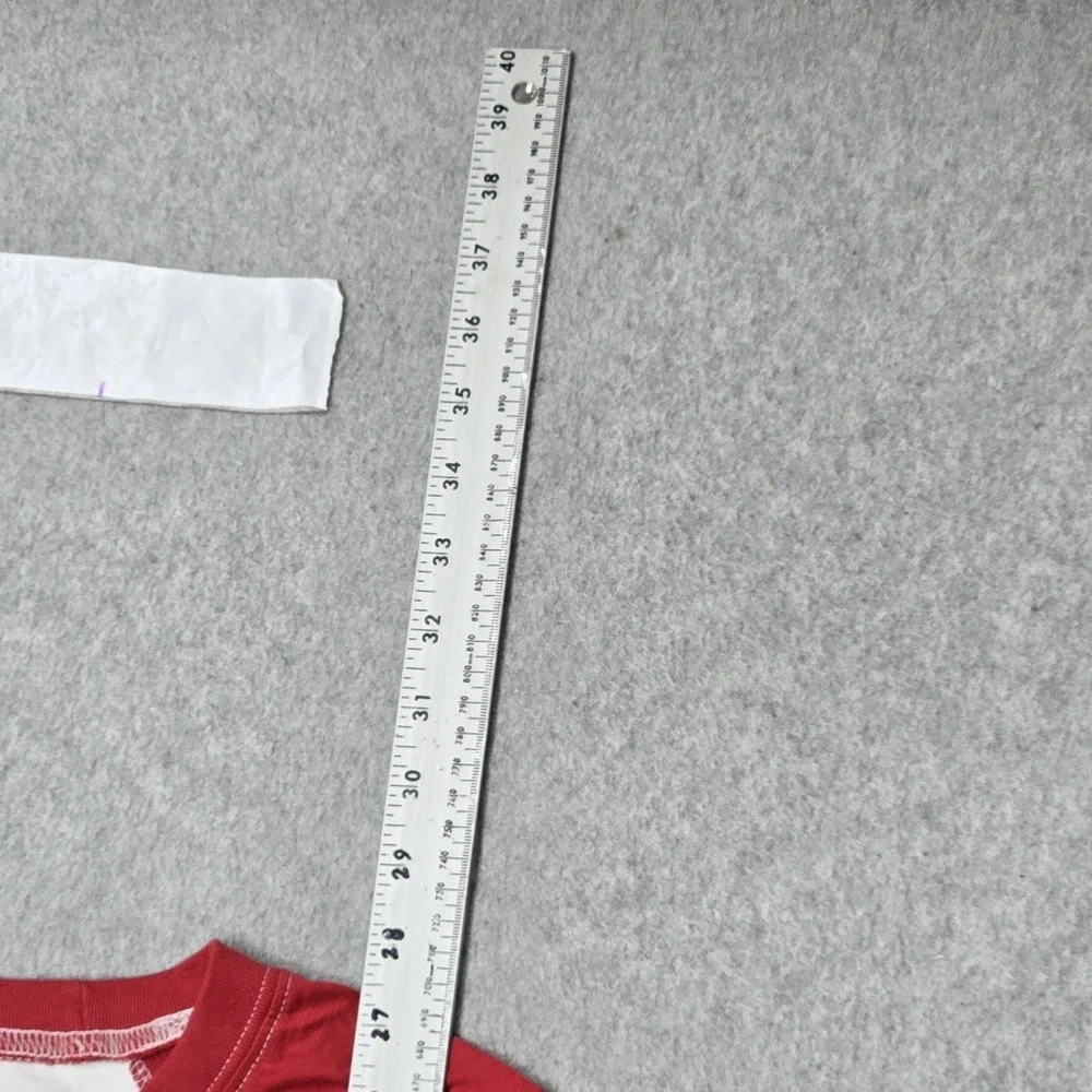 True‎ Religion Men Shirt L White Graphic Logo Number Raglan Baseball Tee